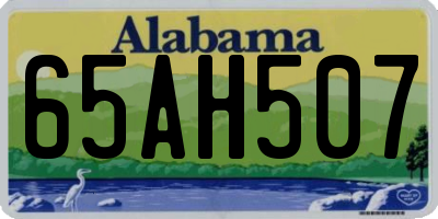 AL license plate 65AH507