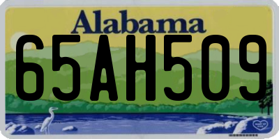 AL license plate 65AH509