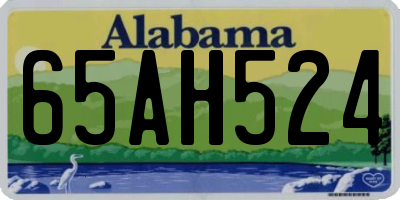 AL license plate 65AH524