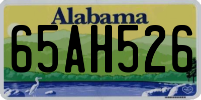 AL license plate 65AH526
