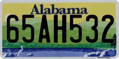 AL license plate 65AH532