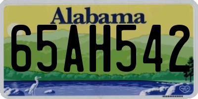 AL license plate 65AH542
