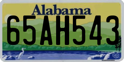 AL license plate 65AH543