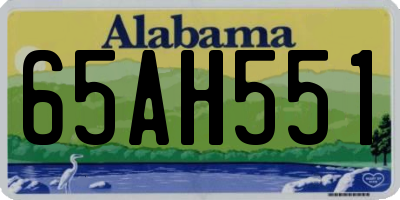 AL license plate 65AH551