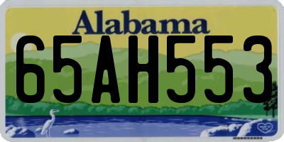 AL license plate 65AH553