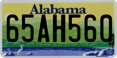 AL license plate 65AH560