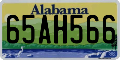 AL license plate 65AH566