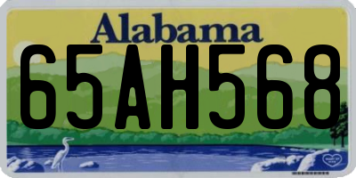 AL license plate 65AH568