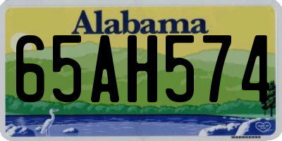 AL license plate 65AH574