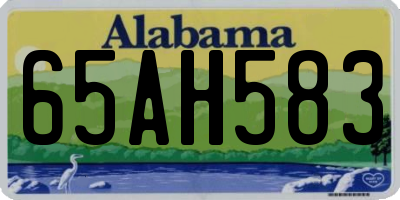 AL license plate 65AH583