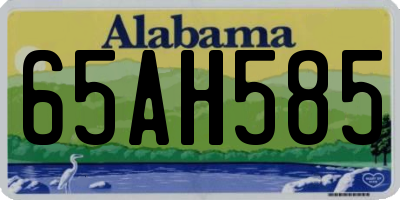 AL license plate 65AH585