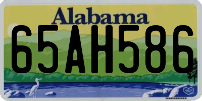AL license plate 65AH586