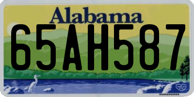 AL license plate 65AH587