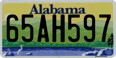 AL license plate 65AH597