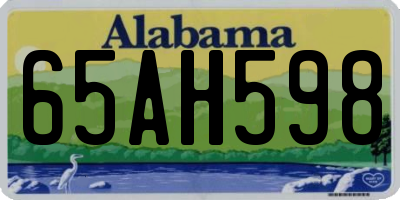 AL license plate 65AH598