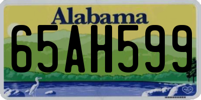 AL license plate 65AH599