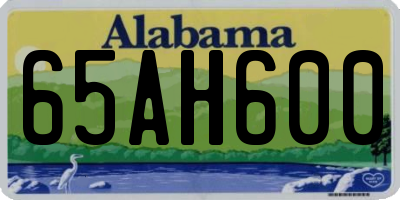 AL license plate 65AH600