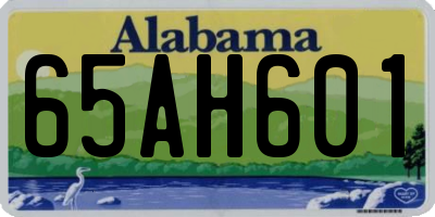 AL license plate 65AH601