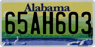AL license plate 65AH603