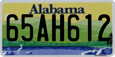 AL license plate 65AH612