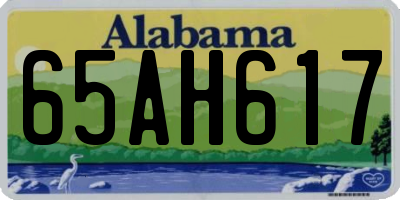 AL license plate 65AH617