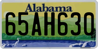 AL license plate 65AH630