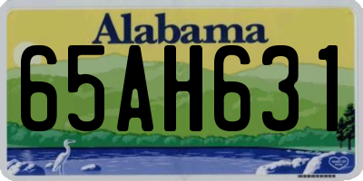 AL license plate 65AH631