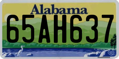 AL license plate 65AH637