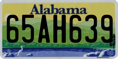 AL license plate 65AH639
