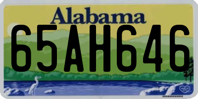 AL license plate 65AH646