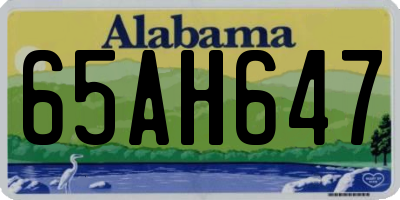 AL license plate 65AH647