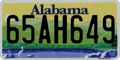 AL license plate 65AH649
