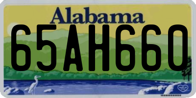 AL license plate 65AH660