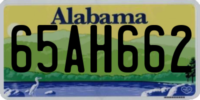 AL license plate 65AH662