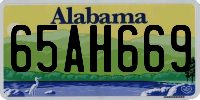 AL license plate 65AH669