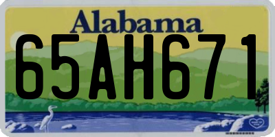 AL license plate 65AH671