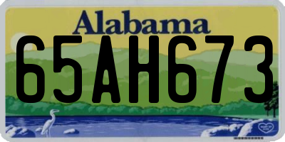 AL license plate 65AH673