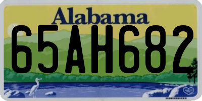 AL license plate 65AH682