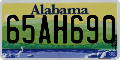 AL license plate 65AH690