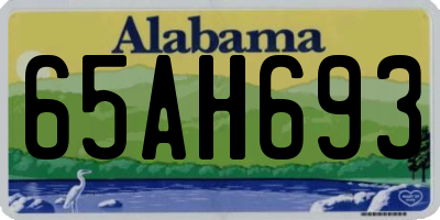 AL license plate 65AH693