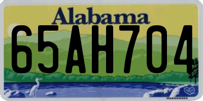 AL license plate 65AH704