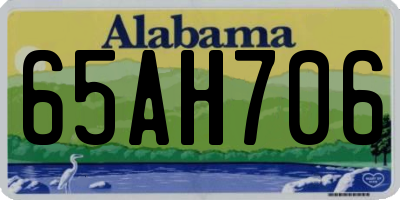 AL license plate 65AH706