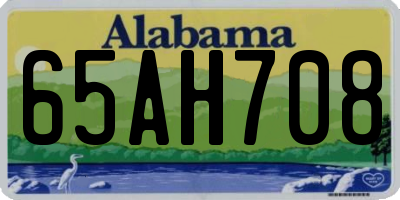 AL license plate 65AH708