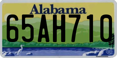 AL license plate 65AH710