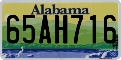 AL license plate 65AH716