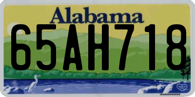 AL license plate 65AH718