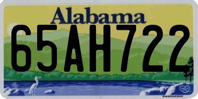 AL license plate 65AH722