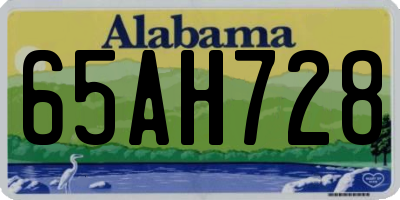 AL license plate 65AH728