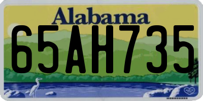 AL license plate 65AH735