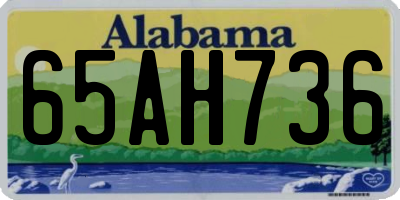 AL license plate 65AH736